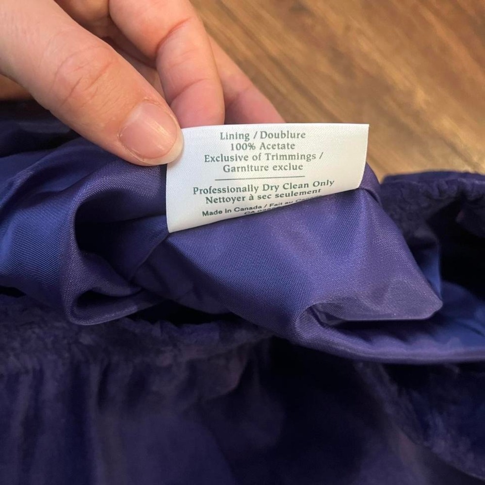 Danier Navy Blue suede Pencil Skirt - Picture 6 of 10